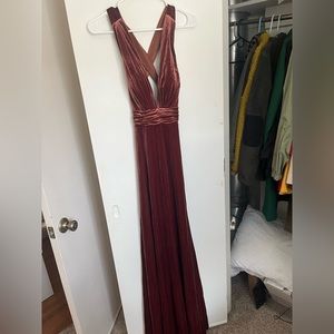 Revelry Dylan Velvet Dress - Terracotta